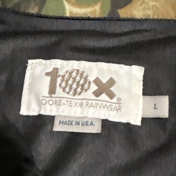 10X Gore Tex Rainwear Coat Jacket Large Mens Vintage Advantage Camo Saddle Cloth - Picture 2 of 14